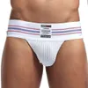 Seksowne gejowskie bieliznę mężczyźni Jockstrap String Homme Calzoncillos Slip Tanga Pierście