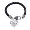 Nouveau design bracelet coeur femme diabétique mot de personnalité écrit avec de beaux cristaux et chaîne en cuir de mode en alliage de zinc Dr261O