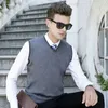 Men's Vests New Sleeveless Sweater Vest Men Wool Soft Fashion Classic 2018 High Quality Men Clothing Slim Fit Mens V Neck Sweater Vest S XXLL231122