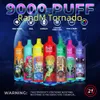 Fumot 100 % authentique Randm Tornado 9000 bouffées E cigarette Vape jetable rechargeable