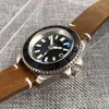 Armbanduhren Titan SUB Dive Mechanische Uhr für Männer AR Dome Saphirglas Relogio Masculino Vintage Lederband Wasserdichte Uhr 40mm