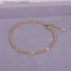 Braccialetti con ciondoli VENTFILLE s925 Argento sterling Doppi strati Bracciale semplice per donna Temperamento Elegante braccialetto a catena a maglia dolce GioielliL231214