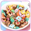 Dekorativa figurer 20/50star harts mini godis tecknad serie kawaii platt rygg cabochons scrapbooking diy smycken hantverk dekoration