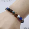 Braccialetti con ciondoli Universo Sistema Solare Bracciale Donna Pietra Naturale Otto Pianeti Bracciale Uomo Migliori Amici Regalo per Lui Regalo per Lei MY8L231214