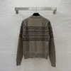 Kaşmir kazak kadın jumper sonbahar sweatshirt retro desenli uzun kollu kazak örgü kazakları kadın tasarımcı giyim kazakları