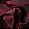Ткань и шитье с градиентом винно-красного глазурованного шелкового атласа Ханфу Брюки-брюки Юбка для свадьбы Дышащая яркая блестящая юбка 231211