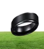 Trouwring 8 mm Classic Comfort Fit Mens Black Tungsten Carbide Wedding Band Ring Ring in de VS en Europa8956117
