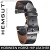 Horlogebanden % Echt lederen banden met snelle ontgrendeling Horween Horhide Vintage polsband voor heren 22mm18mm19mm20mm Q231212