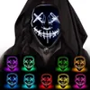 Halloween Horror Mask Led Purge Election Mascara Costume DJ Party Light Up Masks Glow In Dark 10 Colors Fast250s