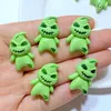 Dekoracyjne figurki żywiczne zielone duch flatback kabochonowe aplikacje kamienne dekoracje domowe rzemiosło 10pcs DIY Christmas Halloween Notatnik