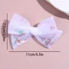 Accessoires pour cheveux, 2 pièces, épingles à cheveux avec nœuds Double couche, pinces en maille faites à la main pour filles, Barrette pour enfants, couvre-chef