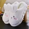 Slippers Antovo Cotton Slippers Women Lovely rabbit thick sole thermal slippers indoor home Shoes Winter Slippers for Women 231212