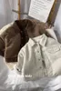 Manteau en duvet Double face pour enfants, vêtements en peluche d'agneau et cachemire, automne-hiver, garçons et filles, point ouvert, chaud, tendance, 2023