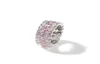 Anelli di fidanzamento per coppie di zirconi cubici ovali rosa di modo di cerimonia nuziale delle donne per i gioielli delle donne Anello di diamanti simulati8191074
