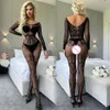 Dames Sexy Hollow Out See Through Body Kostuums Vrouwen Erotische Visnet Transparante Jumpsuit Full Bodystocking Kleding sexy