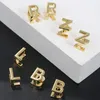 Caliente unisex moda moda 18 K oro amarillo plateado A-Z letra pendientes aros para hombres mujeres joyería pendientes bonito regalo