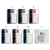 Card Slot Phone Cases For iPhone 12 11 Pro Max Xs Xr 7 8 Plus Candy Color Bumper Shockproof Clear Back Cover Camera protector