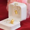 Studörhängen Tassel 14k Real Gold Plated Orchid Simple Ciassic Temperament Luxury Pearl For Women Weddings Romantic Pendant