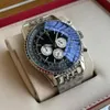 Montre de luxe 48MM Orologio di nuova qualità B06 B01 Navitimer Cronografo Movimento a batteria Quarzo Quadrante argento Orologio da uomo Acciaio inossidabile248I