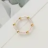 Bagues de cluster Vintage Style Ethnique Miyuki Perles Bague Pour Femmes Mode Doux Cool Y2K Filles Coréenne Élastique Parti Bijoux Ami Cadeaux