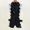 Kvinnors kostymer Tesco Fashion Suit Blazer Single Button Hollow Out Full Sleeve Contrast Color Lace Patchwork Jacket Kvinnlig kappa