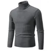 Men's Sweaters Winter Turtleneck Thick Mens Bottoming Turtle Neck Solid Color Pullovers Warm Pullover Men