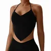 Yoga-outfit Sportbeha's voor dames Crop Top Sexy V-halsbeha Kanten nek Ophangen Sport Gym Fitness Workout Sneldrogend ondergoed