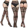 Sexy Socks Thigh Highs tights Lingerie fishnet stocking sexy Lace top suspender sheer intimates erotic Bodysuit pantyhose games 231211