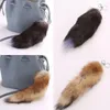 Keychains 30cm Tail Fur Tassel Key Ring Bag Pendant Keychain Accessories Fashion Gift