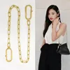 Handbag Accessories Gold-colored Metal Shoulder Strap You Chain Mesh Double Clip Women Underarm Bag Crossbody Chain250H