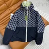 Jaquetas femininas designer de luxo novo azul marinho cordão algodão lona manga comprida jaqueta com capuz para o outono 2023 p38u