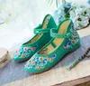 Dress Shoes Spring Autumn Shallow Mouth Chinese Style Cheongsam Round Toe Canvas Embroidered Cloth