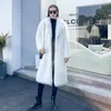 Frauen Pelz Topeka Faux Jacke Frauen Winter Nachahmung Lange Mantel Elegante Drehen Unten Kragen Büro Dame Winddicht Schnee Outwear