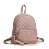 Schultaschen 2023 Frauen Mädchen Reise Umhängetasche PU Leder Rucksack Europäischer und Stil Freizeit Double Back Tide V-Wort