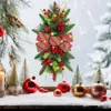 Decorazioni natalizie Parete per finestre Ornamento da appendere Decorazione natalizia Ghirlanda per scale con cordino luminoso Preilluminato Scalinata Swag Trim per la festa di Natale 231211