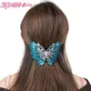 Pinces à cheveux papillon épingle à cheveux femme adulte haut pince eau casque carte printemps croix tête arrière