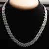 Hip Hop Miami Diamond en gros de la chaîne de liaison cubaine bijoux glacé bling Moissanite