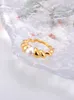 Cluster anéis criativo vintage simulado pérola casamento para mulheres de aço inoxidável espiral geométrica na moda festa jóias r23069