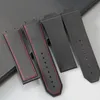 トップグレードブラック29x19mmネイチャーシリコンラバーウォッチバンドウォッチバンドfor Hublot Strap for King Power Series on on 2206222321