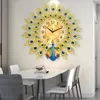 Wanduhren Design Einfache Uhr Kunst Wandbild Luxus Koreanische Moderne Pfau Badezimmer Schlafzimmer Nordic Reloj De Pared Wohnkultur