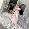 Piumino invernale da donna 2023 Parka da donna Cappotto casual Moda collo di pelliccia staccabile Giacca lunga con cappuccio Spessa linea di lana calda Cappotto femminile