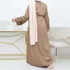 Ethnic Clothing Dubai Turkish Muslim Abaya Dress Causal Black Islamic Basic Everyday Closed Abayas For Women Prayer Clothes Hijab Robe