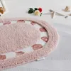 Carpets Forme ovale Tapis de bain Microfibre baignoire côté plancher des tapis de bain non glip