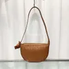 Designer Tas Dames Portemonnees Vbottega 2024 Mini Zonsopgang Herfst Winter Nieuw Populair Veelzijdig Leer Onderarm Enkele Schouder Casual Weven Handtas