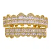 Хип-хоп гриль для мужчин и женщин с бриллиантами, зубные грили, позолоченные 18 карат, модные золотые, серебряные, хрустальные зубы ювелирные изделия265P