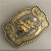 Silver Gold Ride Bull Cowboy Belt Buckle For Men Hebillas Cinturon Jeans Belt Head Fit 4cm Wide Belts235O