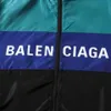 Heren Jacket Balencigss jas Paris 2023 Luxury modemerk BLCG Mens en Dames Green Blue Banner Splited Winddichte zonnebrandcrème Sprintjack S22i