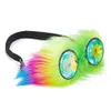 Zonnebril G F GOGGLE Caleidoscoop Kleurrijk Fluff Frame Desgin Goggles Steampunk Vrouwen Retro Bril Mannen Party Afgebogen LensSung257i