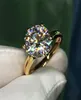 Cluster Rings Solitaire 15ct Lab Diamond 24k Gold Ring Original 925 Sterling Silver Engagement Wedding Band för kvinnor Bridal Jewe2672023
