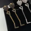 Earings 2022 Women Designers Fashion Hoops Jewelry Diamond Letters Pendant S Designer Love Earrings Studs Sier with Box 22032504 tuds ier